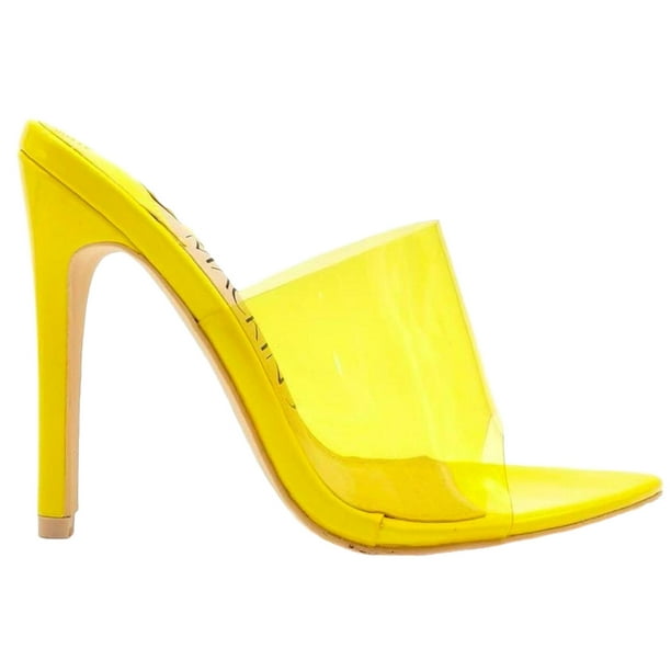 triangle open toe heels
