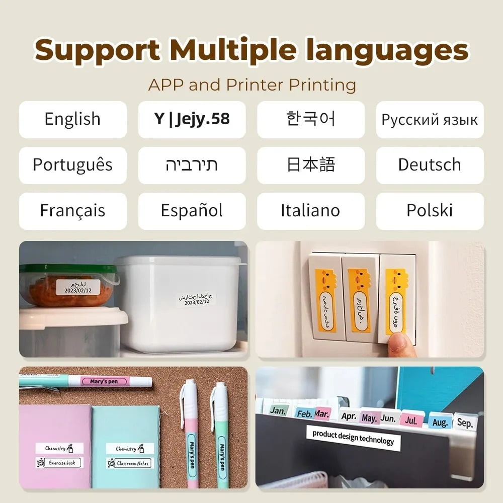 Q30 Label Printer Mini Printer Pocket Thermal Label Maker Wireless Sticker Pocket Portable Printer ,Fast-Drying Ink with Crisp Output