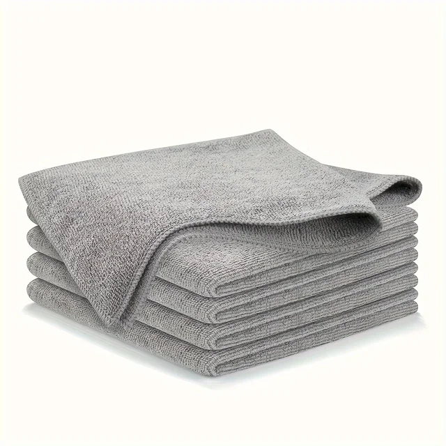 Toalla de cocina de 5/10/20 piezas, juego de paño de limpieza gris claro de fibra ultrafina, paño absorbente, suave y quitamanchas