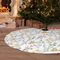 thumbnail image 6 of Lsque Floral Print Christmas Tree Skirt, Tree Skirt with Ties or Velcro, Perfect for Holiday Decorations, Halloween, and New Year-36", 6 of 7