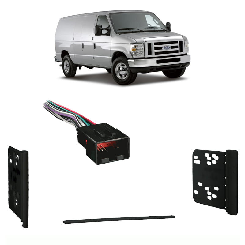 Harmony Audio HA-R68 Compatible with Ford Econoline Full Size Van 1997-2013 Bundle with HA-725512 Adapter Harness Rear Door Factory Replacement Speakers