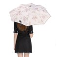 thumbnail image 5 of Floral Colorful Flowers Umbrella for Rain - Portable, Double Layer Automatic Folding Umbrella UV Protection for Rain Car Travel Outdoor Men Women, 5 of 8