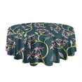 thumbnail image 4 of Fashionable Round Tablecloth 60x60in(153x153cm) – Waterproof Polyester Table Cover with Full Print Design, Wrinkle Resistant & Washable for Kitchen Dining Party Decor, 4 of 5