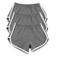 thumbnail image 5 of Homenesgenics Shorts for Women Plus Size Lightweight Breathable Sporty 3PC Women Casual Summer Sports Shorts Workout Yoga Shorts Active Shorts Gray XL, 5 of 6