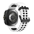 thumbnail image 3 of Dwitch Sport Bands for Samsung Galaxy Watch Ultra 47mm,Breathable Rugged Silicone Strap Marine Band for Women Men,White Black, 3 of 6