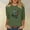 Green(New), variant on PNTUTB Women's 3/4 Sleeve Western Style Printed Casual T-shirt