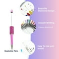 thumbnail image 3 of 75 Pcs DIY Diamond Beadable Pen Kit , 25 Plastic Rhinestone Beaded Pens Bulk with Refills & Bags, 3 of 5