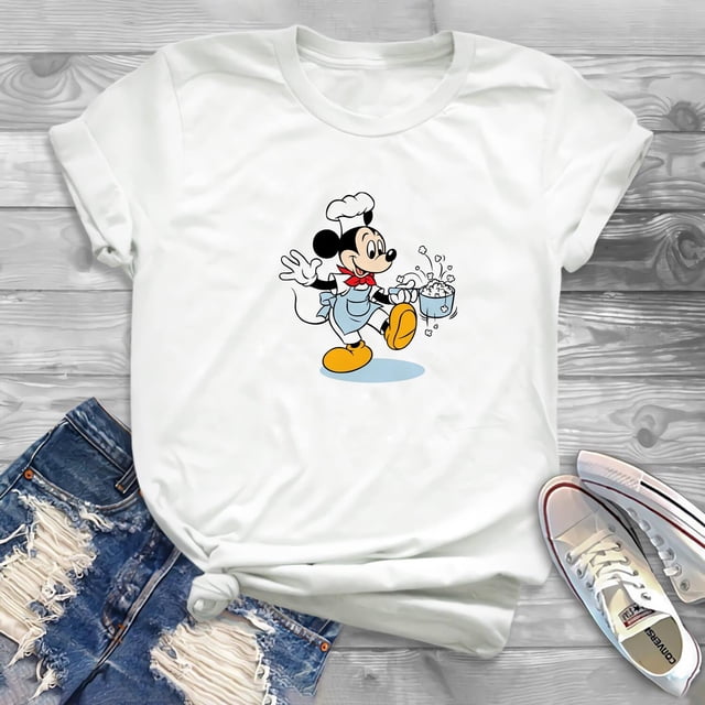 2023 Disney Mickey Mouse T-shirts 3D printing fashion clothes jacket cartoon graphic Teenage Female ClothesL Gao Jinjia LED
