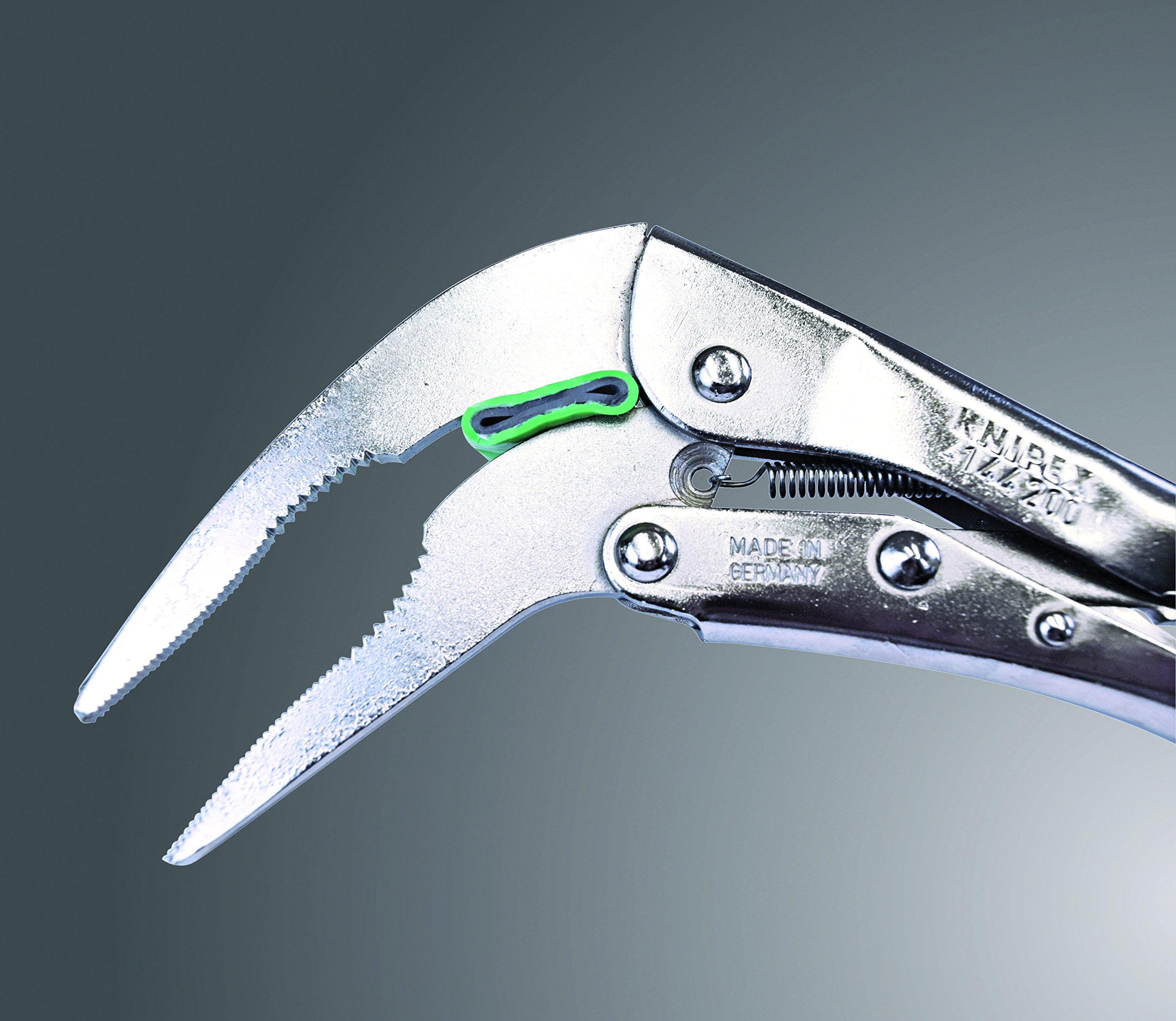 Knipex Tools 41 44 200 8" Angled Long Nose Locking Grip Pliers, CA2