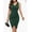 Green, variant on FRSASU Women's Bodycon Tank Dress Summer Sleeveless Wrap V-Neck Irregular Hem Ruched Sheath Cocktail formal Party Dress Sky Blue