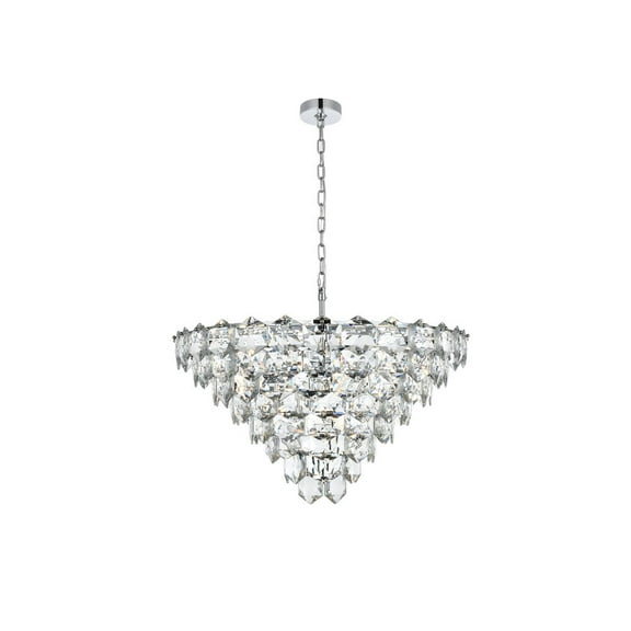 Elegant Lighting Adaline 32 Inch Chandelier In Chrome