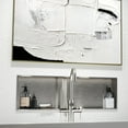 thumbnail image 2 of 12-in x 36-in Ultra-thin Frame Recessed Stainless Steel Shower Niche Brushed Stainless Steel, 2 of 5