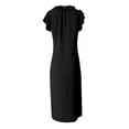 thumbnail image 5 of Puliio Maxi Dresses for Women Sleeveless V Neck Ruffle Loose Casual Dress with Pockets, 5 of 5