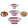 thumbnail image 1 of Collapsible Strainer - Bpa-free Silicone Food Strainer With Plastic Handles - High-performance Folda, 1 of 5