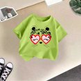 thumbnail image 2 of XEGLSBU Shirts for Girls Size 8 Cute Kid Girls Cute Print Graphic Round Neck Short Sleeve Tee Summer Casual T Shirt Light Green Size 11-12 Years, 2 of 4