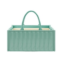 Diaper Caddy Organizer with Carry Handle - Portable Storage with Dividers, Waterproof for Nursery, Car Travel, and Home
