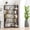 Ox Blood Red, variant on Leumius 5 Tier Freestanding Bookshelf,Wooden L-Shaped Corner Bookcase with Anti-drop Panel and Anti Tipping Device, Display shelf Open Storage,Dark Brown