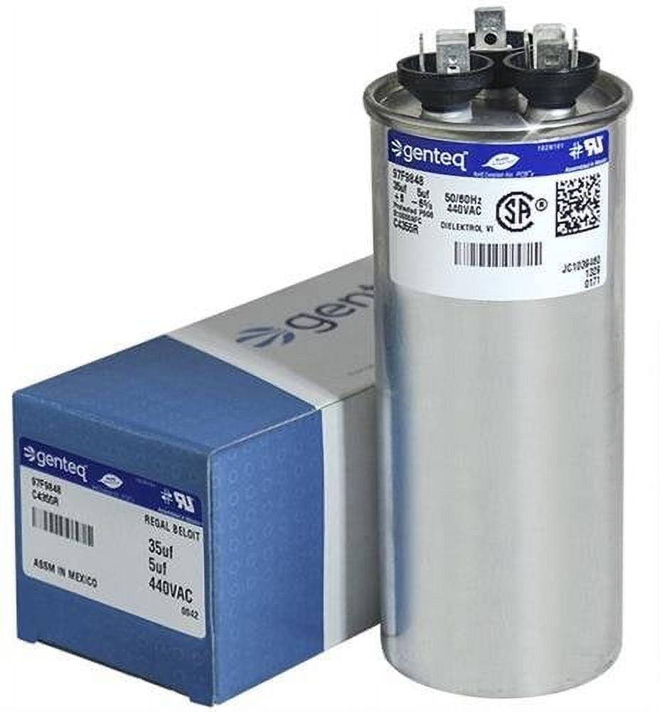 80 + 7.5 uF x 370 or 440 VAC Round - USA Made Capacitor