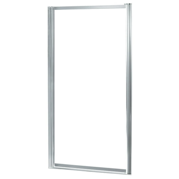 Craft   Main TDSW2565-CL-SV Tides 65" High X 25" Wide Hinged Framed Shower Door - Silver