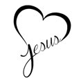 thumbnail image 2 of Naierhg Jesus Heart Removable Waterproof Car Styling Window Bumper Decal Decor Sticker Black, 2 of 5