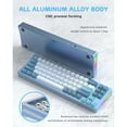 thumbnail image 2 of ATTACK SHARK X XINMENG M71 CNC Aluminum Custom Mechanical Gaming keyboard, Tri-Mode-BT5.0/2.4G Wireless/Wired, 4600mAh Rechargable, 68% Hotswap Gasket Mount, 14 Chroma RGB for MAC&WIN-Song of Summer, 2 of 9