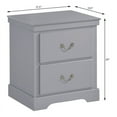 thumbnail image 3 of Lexicon Seabright 2-Drawers Traditional Wood Nightstand in Gray, 3 of 6