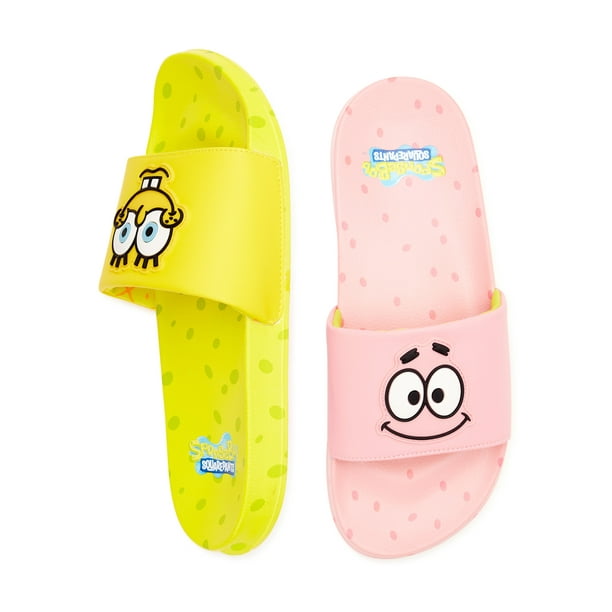 SpongeBob SquarePants and Patrick Star Men's Casual Slide Sandals ...