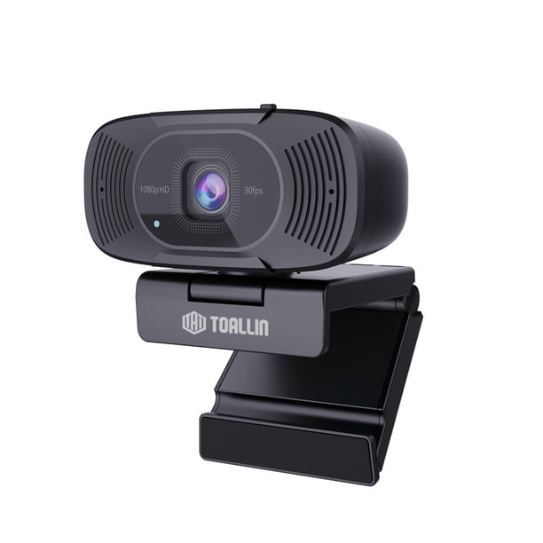 Cámara web TOALLIN 1080P con enfoque automático y micrófonos duales