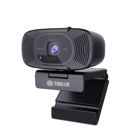 Cámara web TOALLIN 1080P con enfoque automático y micrófonos duales