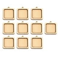 thumbnail image 1 of jifeng 10 Pieces Small Cross Stitch Hoops for Festivals Decoration DIY Frame Crafts Square, 1 of 9