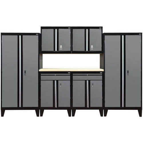 Sandusky 7-Piece Modular Garage Welded Storage System, 79"H x 18"D x 144"W by Sandusky