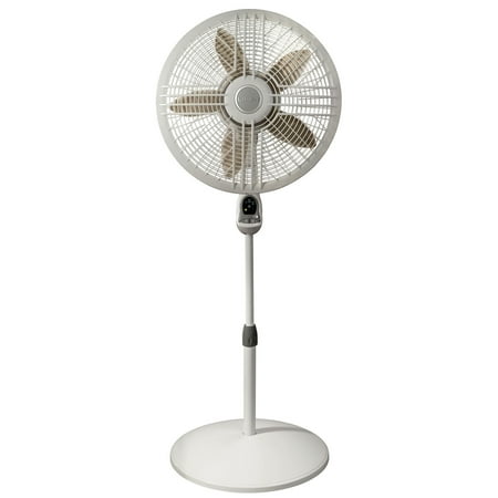 Lasko 18" Performance Adjustable 3-Speed Pedestal Fan with Remote, 54" H, White, 1880, New