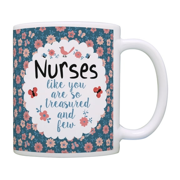 ThisWear LPN Gifts RN Gifts Nurses Like You Are So Treasured and Few Caregiver 11 ounce Coffee Mug Floral