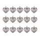 thumbnail image 2 of 50 colgantes de aleación hechos a mano, accesorios para collares y pendientes, colgantes de metal con forma de corazón hueco para hacer pulseras, collares y joyas (plata), 2 of 7