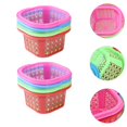 thumbnail image 3 of 1 Set 6pcs Colorful Square Shape Plastic Small Baskets Fruit Pickup Baskets, 3 of 10