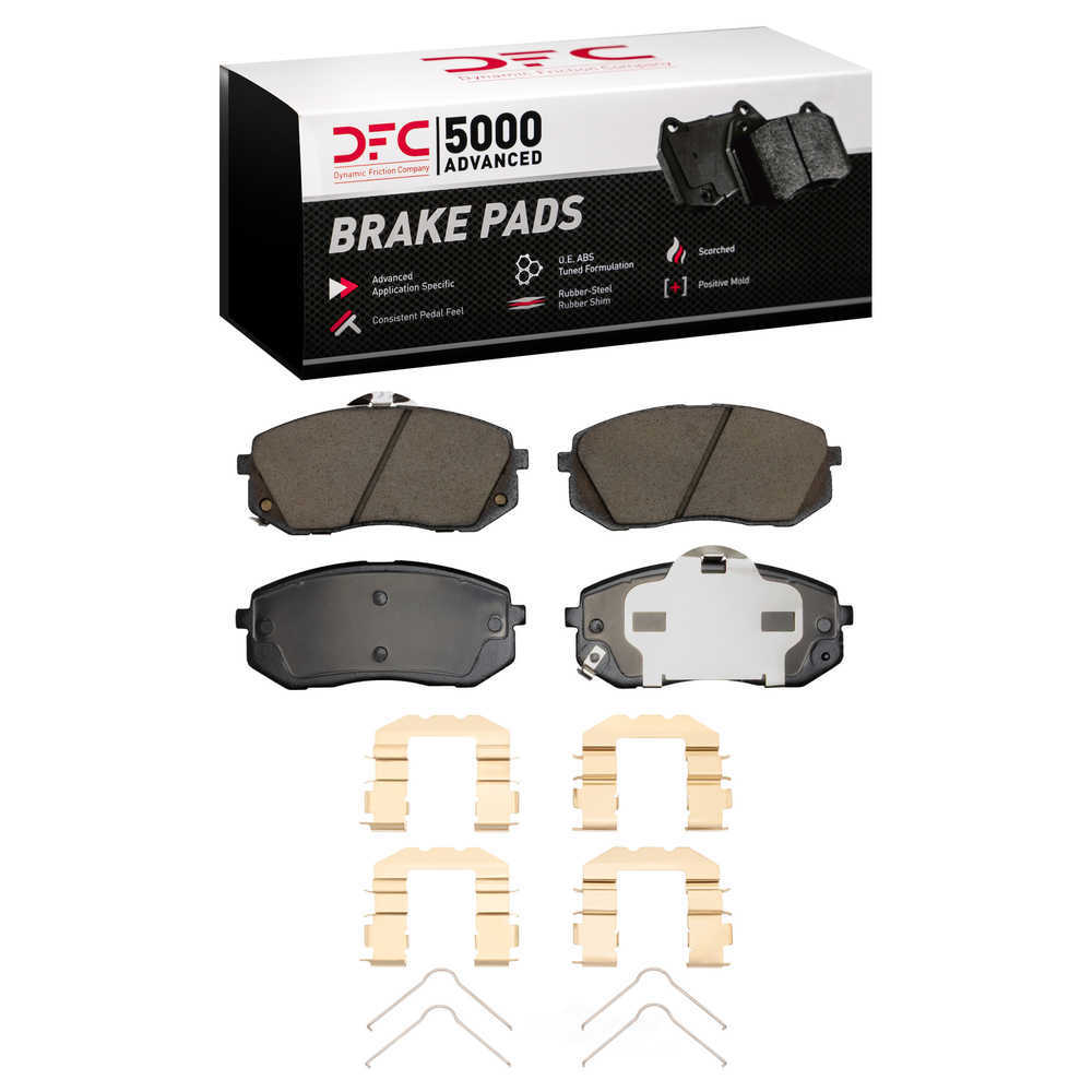 Dynamic Friction Company 1551-1295-01 DFC 5000 Advanced Brake Pads - Ceramic and Hardware Kit - OE