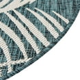thumbnail image 2 of Unique Loom Outdoor Botanical Collection Area Rug - Palm (5' 3" Round Teal/Ivory), 2 of 6