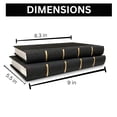 thumbnail image 4 of Textured Linen Home Decor Book (Black with Gold Lines), 4 of 4