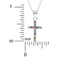 thumbnail image 2 of Brilliance Fine- Girl’s Sterling Silver Crystal Cross Pendant, 18” Chain, 2 of 4
