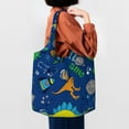thumbnail image 4 of Vsdgher Dinosaur In Space Print canvas Tote Bag, Lightweight Cloth Bags, Suitable for shopping, groceries, travel, 4 of 4