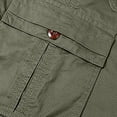 thumbnail image 7 of Big and Tall Men's Cotton Capri Pants 3/4 Lenght Pants Elastic Waist Workout Cargo Hiking Shorts with Pockets, 7 of 7