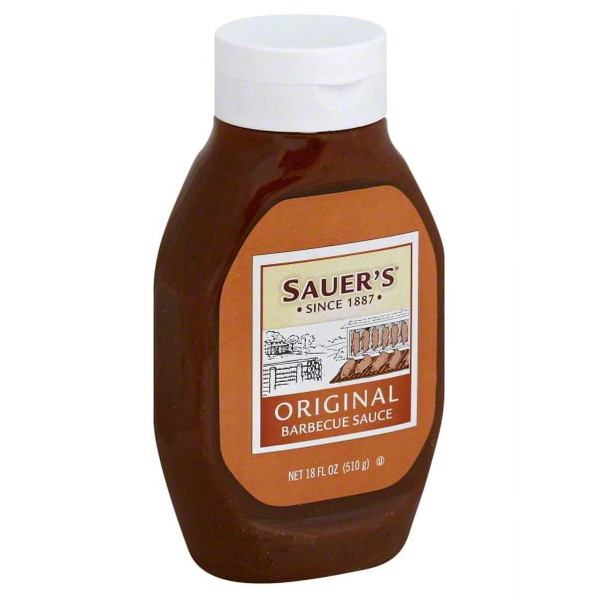 (6 pack) Sauer's Original Barbecue Sauce, 18 oz. squeeze Bottle