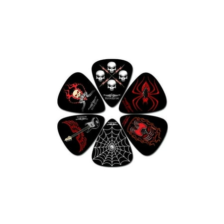 Leather Package - perris leathers lp-vk2 medium celluloid plastic, 6-pieces per package guitar picks
