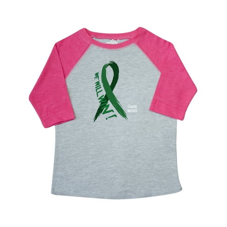 

Inktastic Glaucoma Awareness We Will Win Green Ribbon Gift Toddler Boy or Toddler Girl T-Shirt