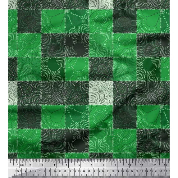 Soimoi Viscose Chiffon Fabric Flower Artistic Print Fabric by Yard 42 Inch Wide