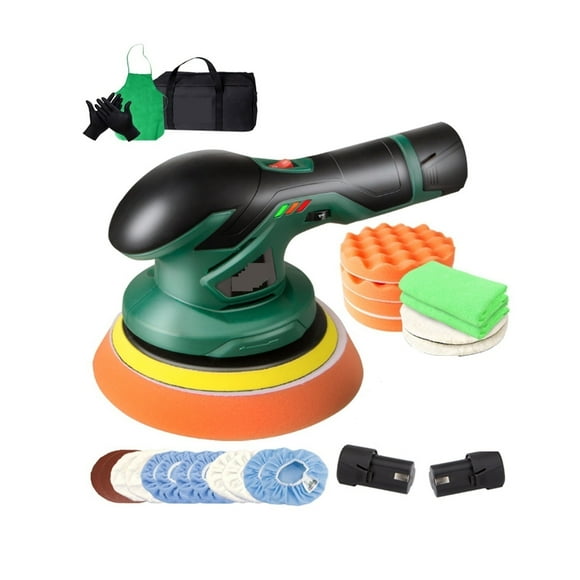 Cordless Car Polisher 12V Wireless DA Car Polishing Machine Brushless Dual Action Waxer Free 2pcs Lithium Battery ,Easy to Use
