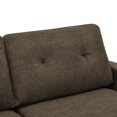 thumbnail image 3 of 67.7" Wide Mid-Century Modern Upholstered Tufted Loveseat Sofa With Wooden Legs, 3 of 8