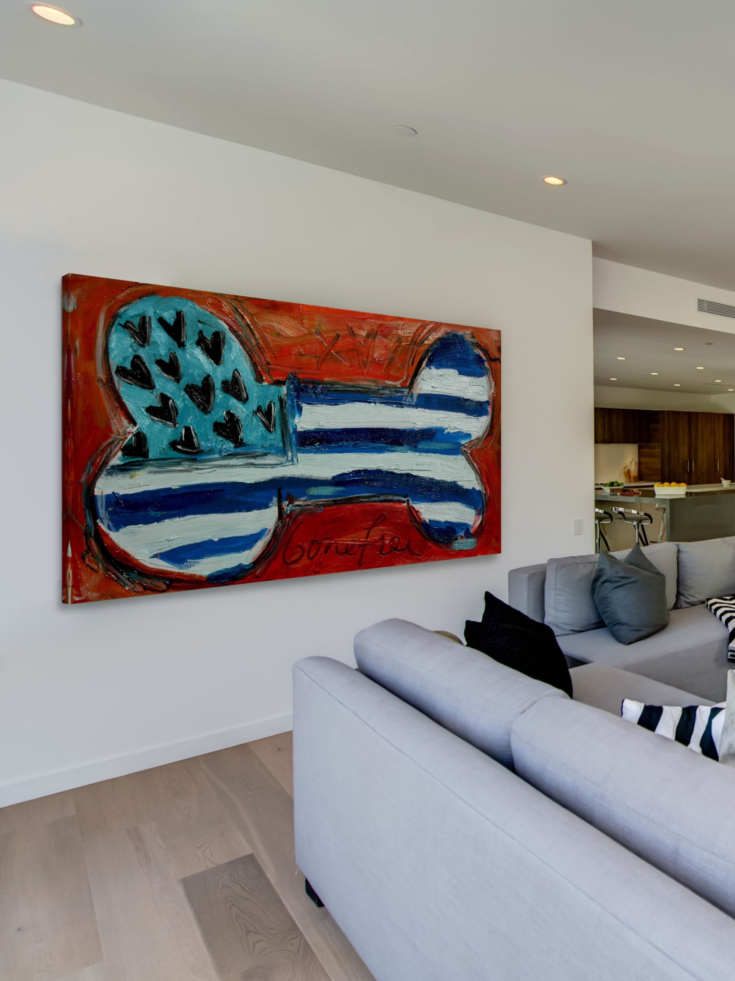 Marmont Hill 'Orange Bone' by Tori Campisi Painting Print on Wrapped Canvas