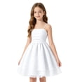 thumbnail image 2 of XIYON Girls Summer Dress Bright And Playful Sleeveless Girl Dress With Solid Color Summer Bow Ties And Straps For Little Girls Comfort Sundress Fashion, 2 of 4