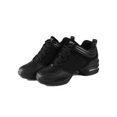 

Ymiytan Womens Dancing Sneakers Breathable Walking Jazz Dance Shoes Modern Casual Shoes Black 2Y